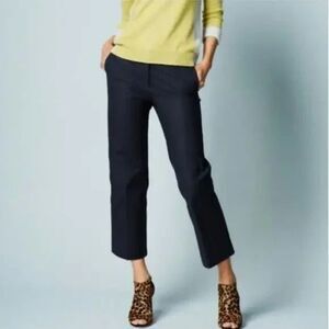 Boden Cropped Mid Rise Straight Leg Twill Chino Pants Navy Blue Size 2P